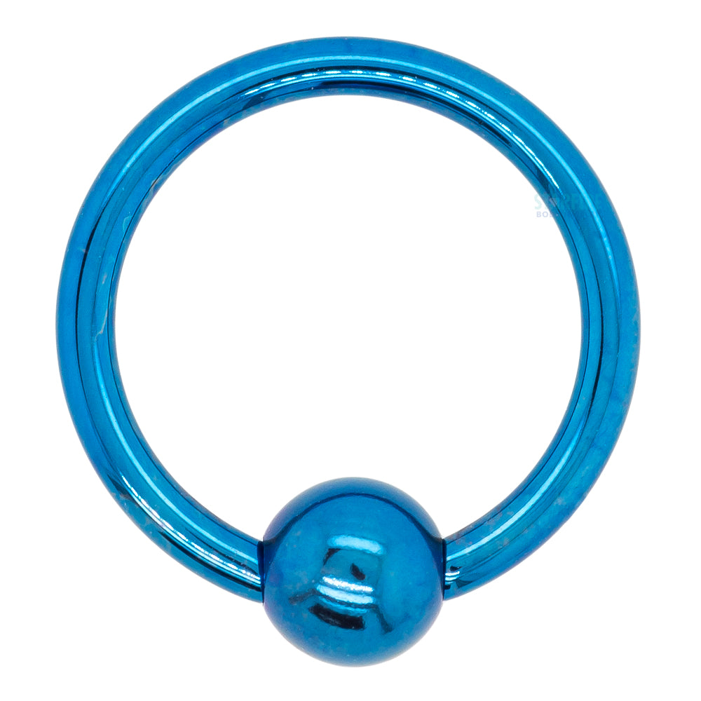 Titanium Captive Bead Ring (CBR) - Dark Blue