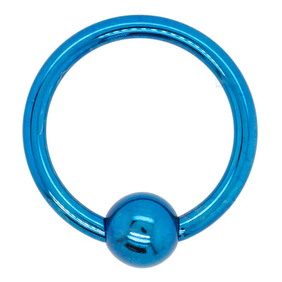 Titanium Captive Bead Ring (CBR) - Dark Blue