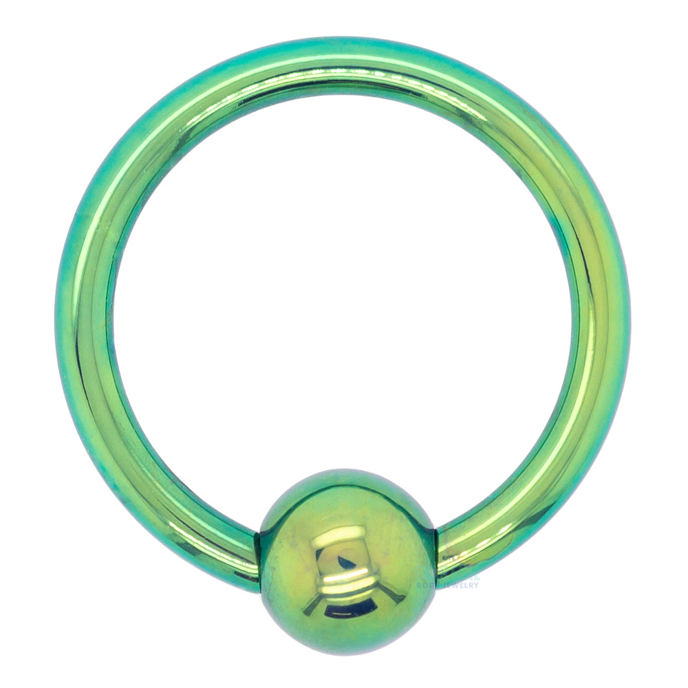 Titanium Captive Bead Ring (CBR) - Green