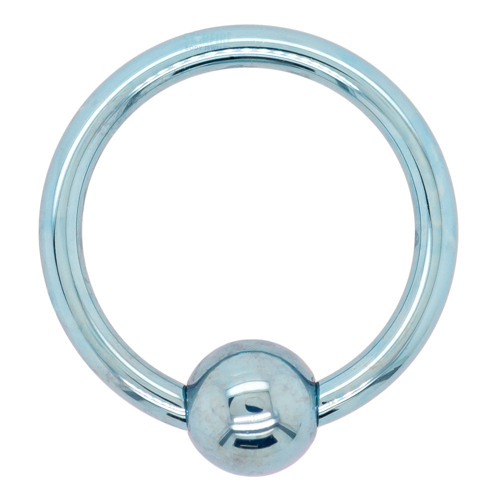 Titanium Captive Bead Ring (CBR) - Light Blue