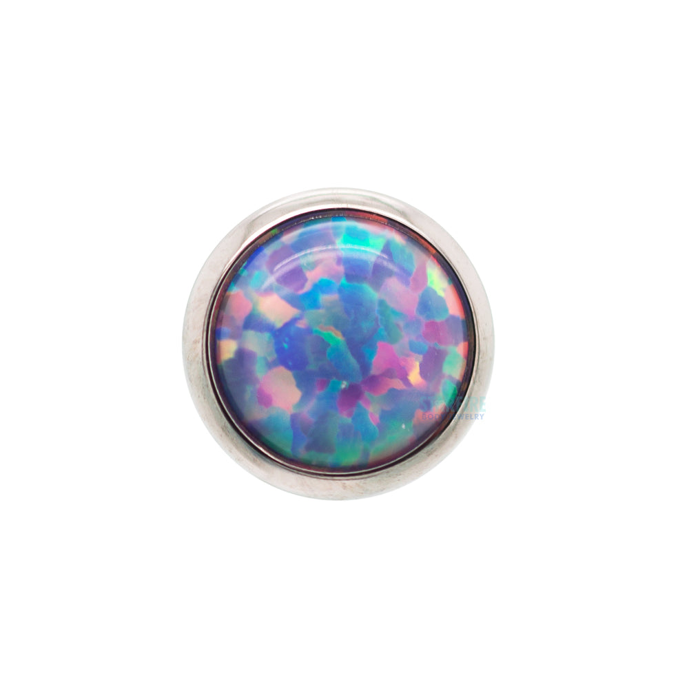 6mm Bezel-Set Opal on Flatback