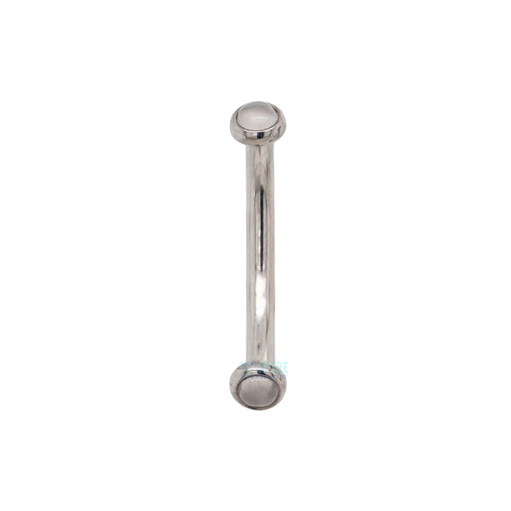 Natural Stone Cabochons in Bezel Curved Barbell