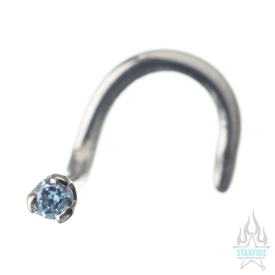 Prong-set Faceted Gem Nostril Screw