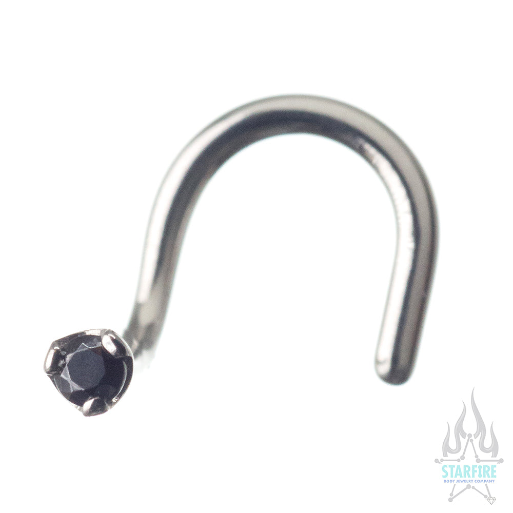 Prong-set Faceted Gem Nostril Screw