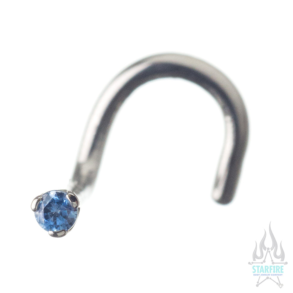 Prong-set Faceted Gem Nostril Screw