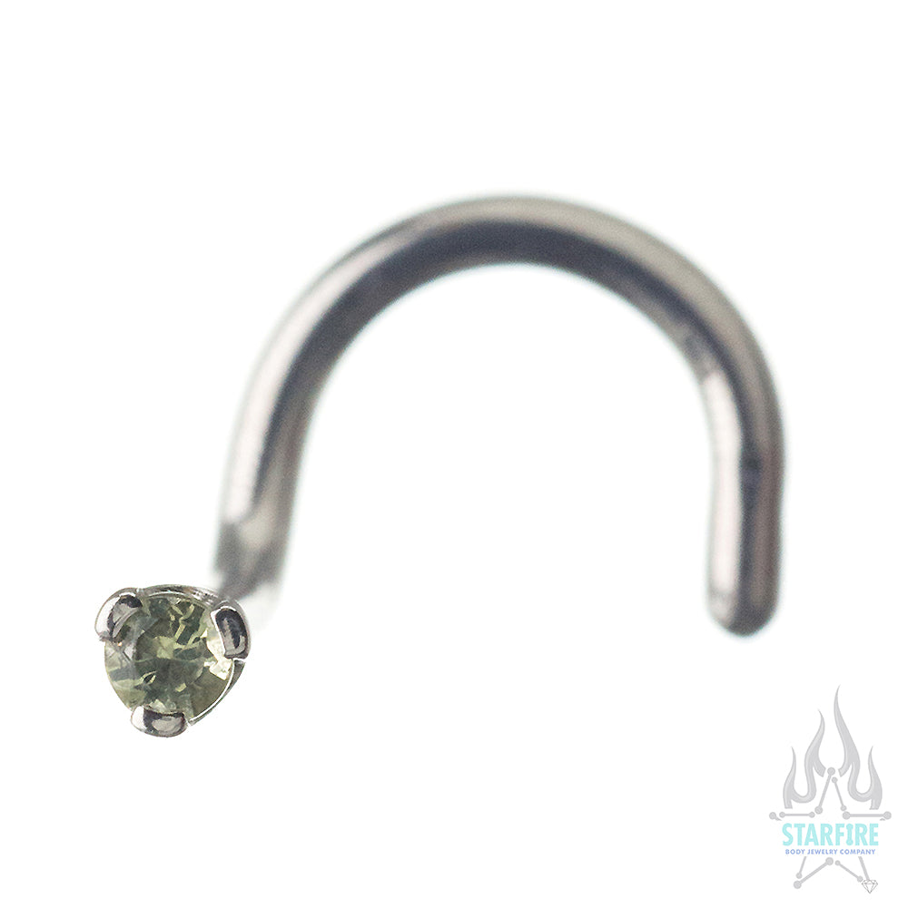 Prong-set Faceted Gem Nostril Screw