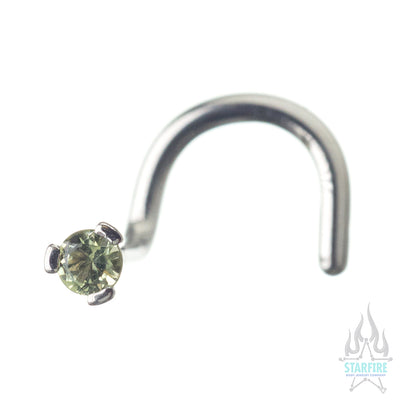 Prong-set Faceted Gem Nostril Screw