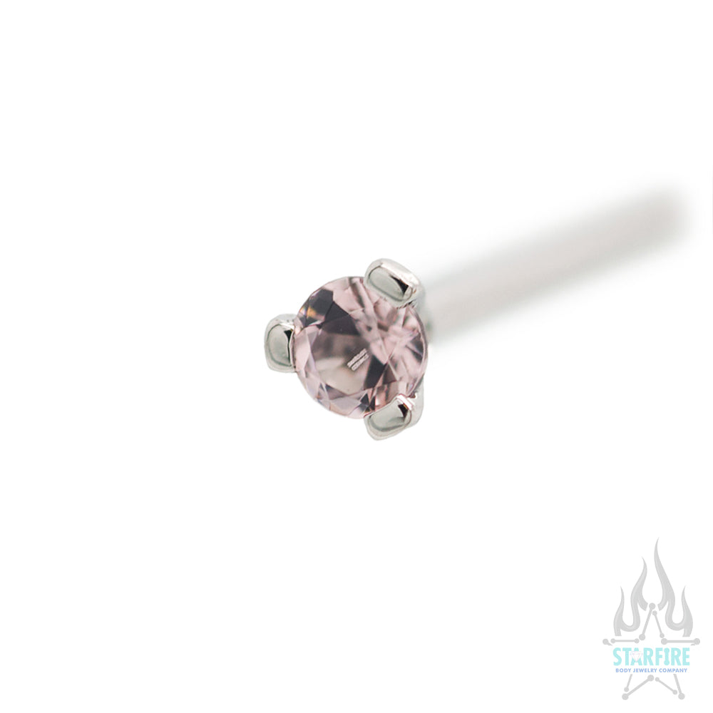 Prong-set Faceted Gem Nostril Screw