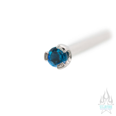 Prong-set Faceted Gem Nostril Screw