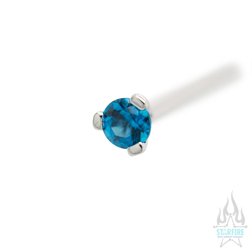 Prong-set Faceted Gem Nostril Screw