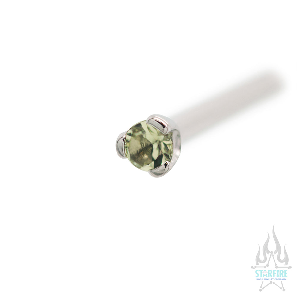 Prong-set Faceted Gem Nostril Screw