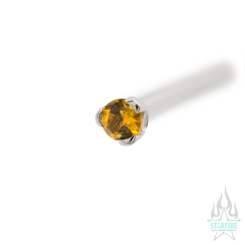 Prong-set Faceted Gem Nostril Screw