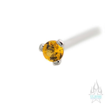 Prong-set Faceted Gem Nostril Screw