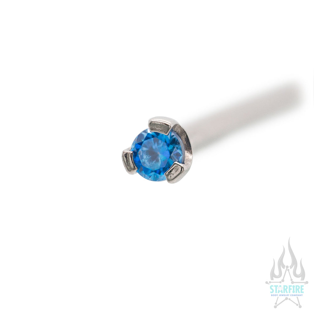 Prong-set Faceted Gem Nostril Screw