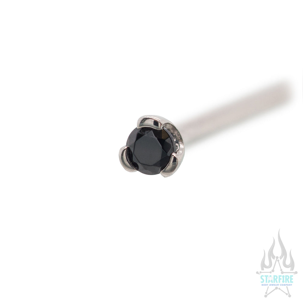 Prong-set Faceted Gem Nostril Screw