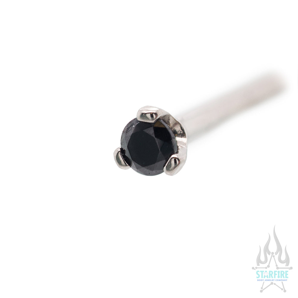 Prong-set Faceted Gem Nostril Screw