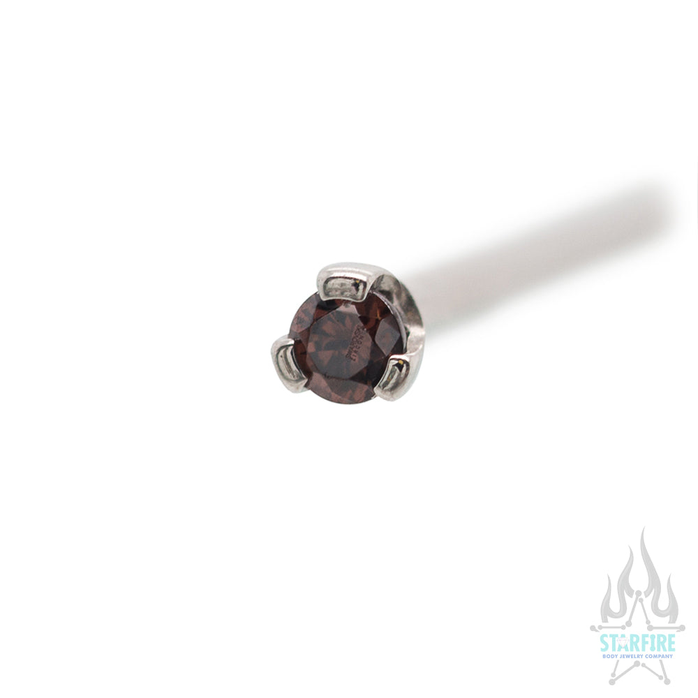 Prong-set Faceted Gem Nostril Screw