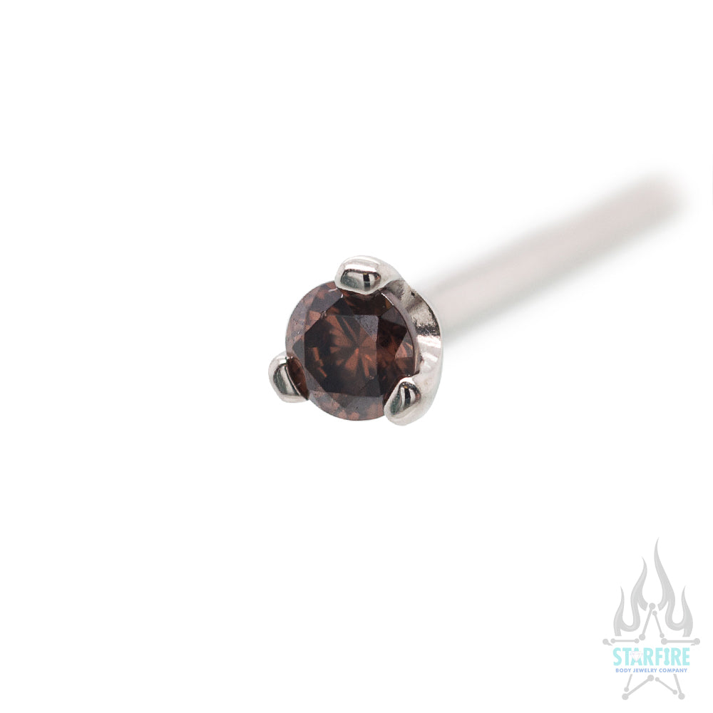Prong-set Faceted Gem Nostril Screw