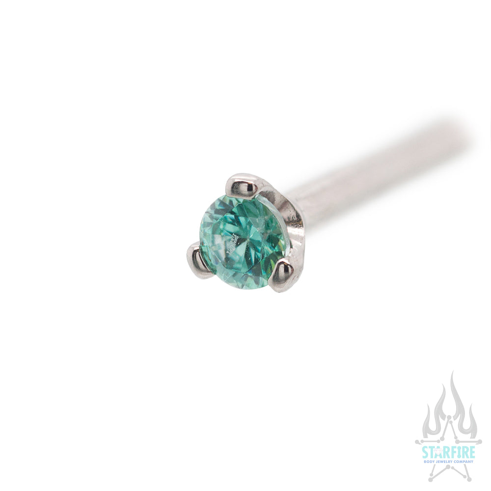 Prong-set Faceted Gem Nostril Screw