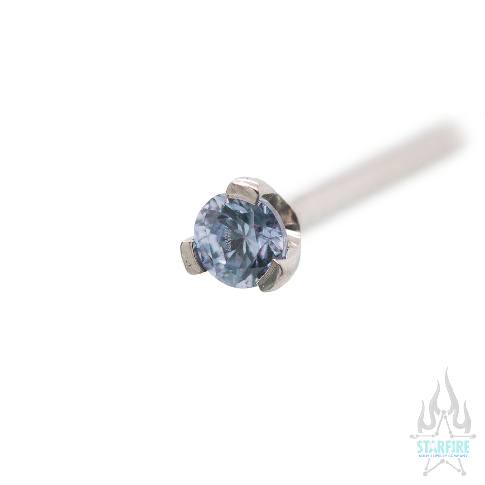 Prong-set Faceted Gem Nostril Screw