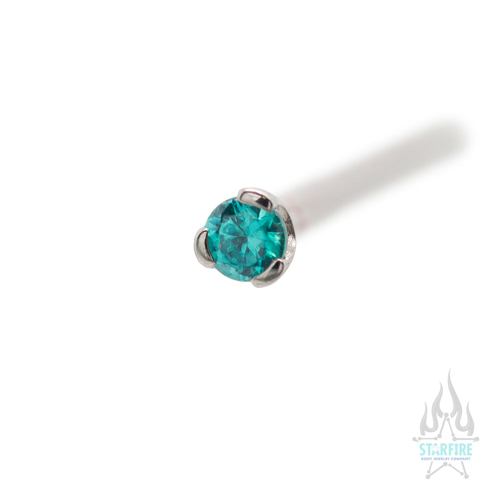 Prong-set Faceted Gem Nostril Screw