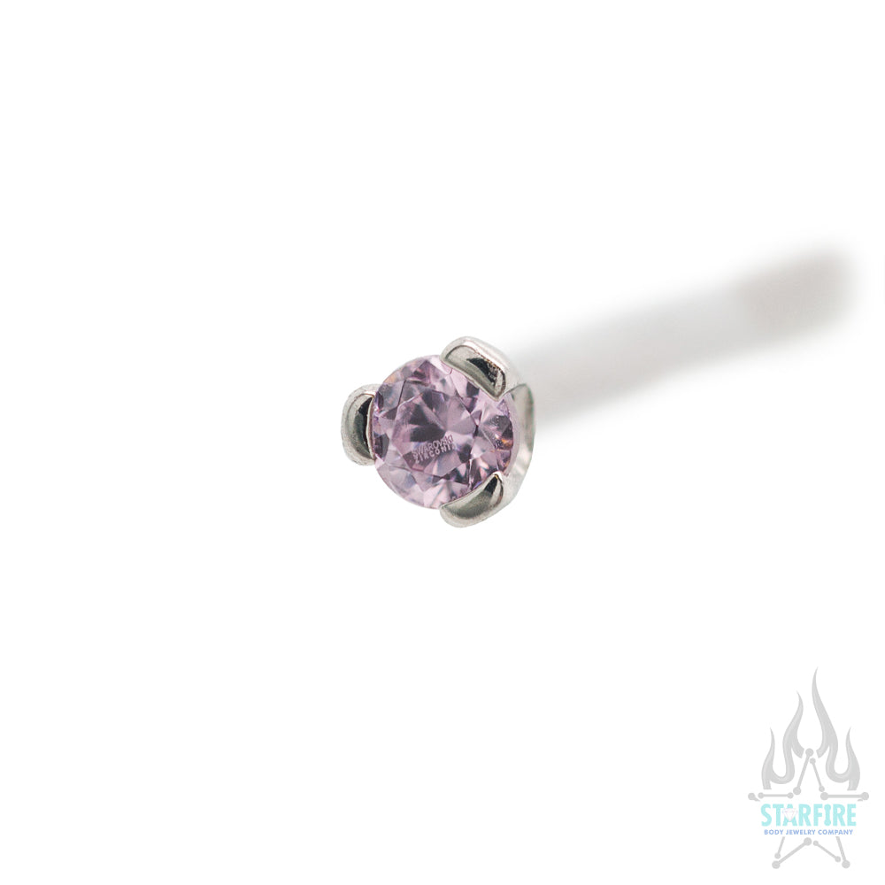 Prong-set Faceted Gem Nostril Screw