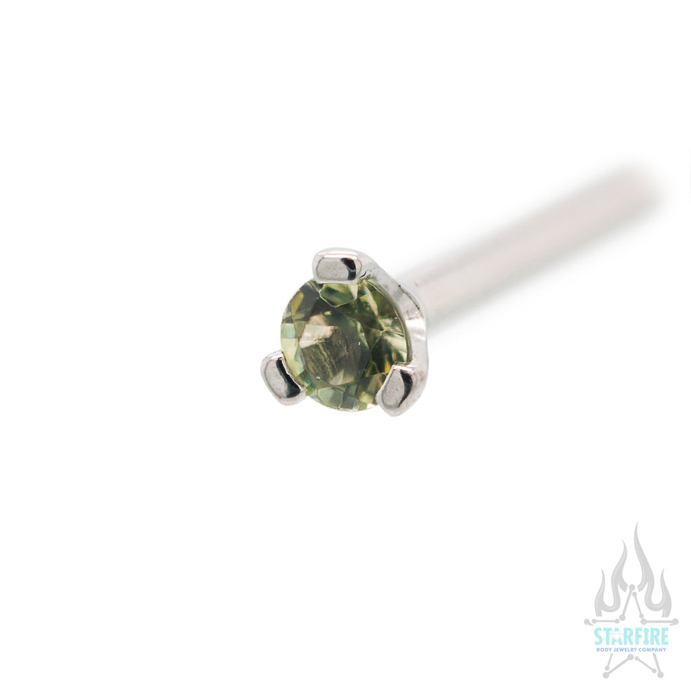 Prong-set Faceted Gem Nostril Screw