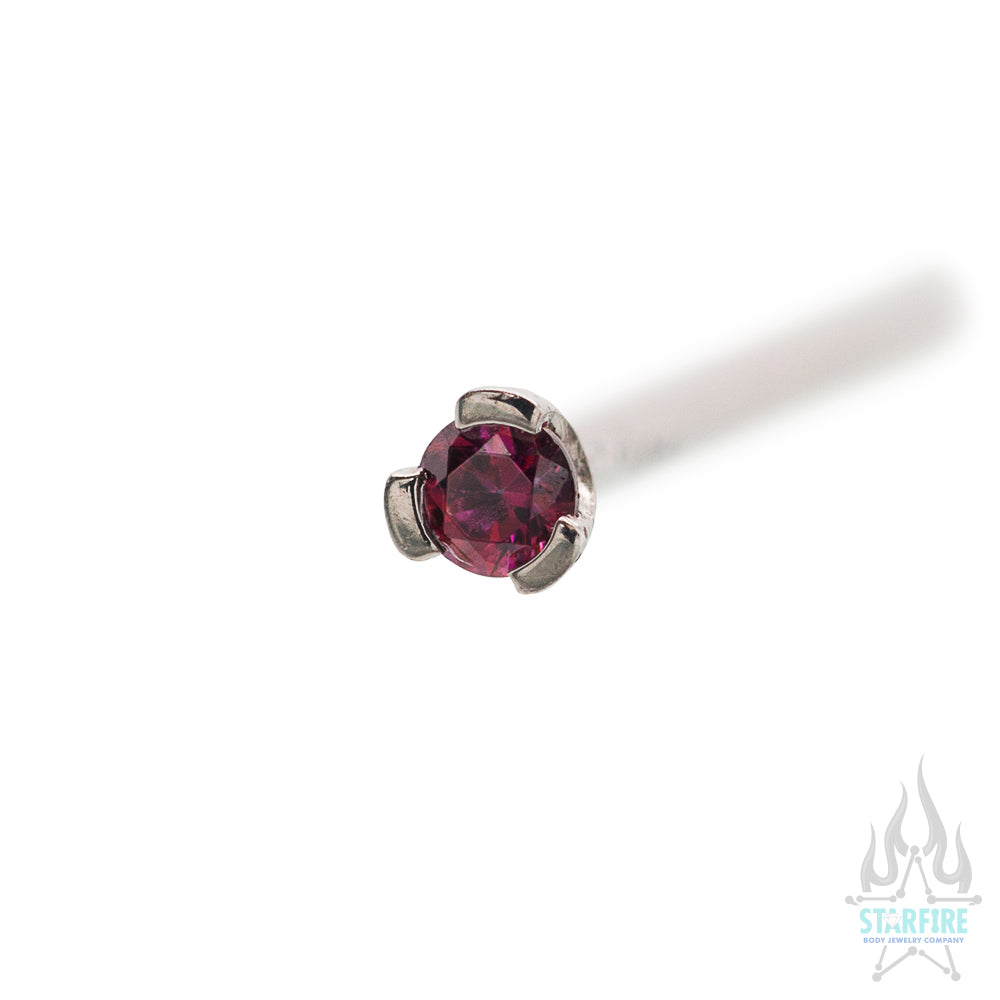 Prong-set Faceted Gem Nostril Screw
