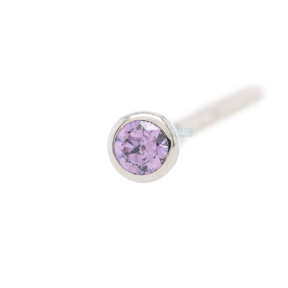 Demi Bezel-set Faceted Gem Nostril Screw