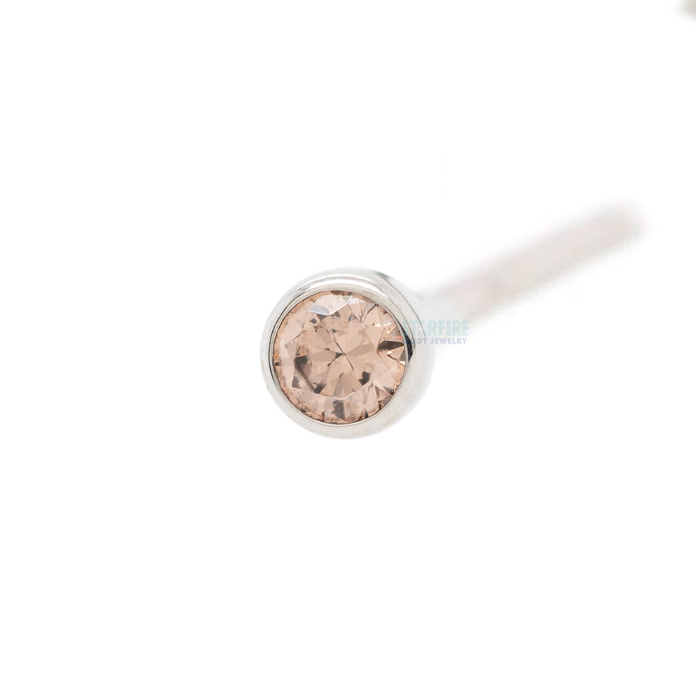 Demi Bezel-set Faceted Gem Nostril Screw