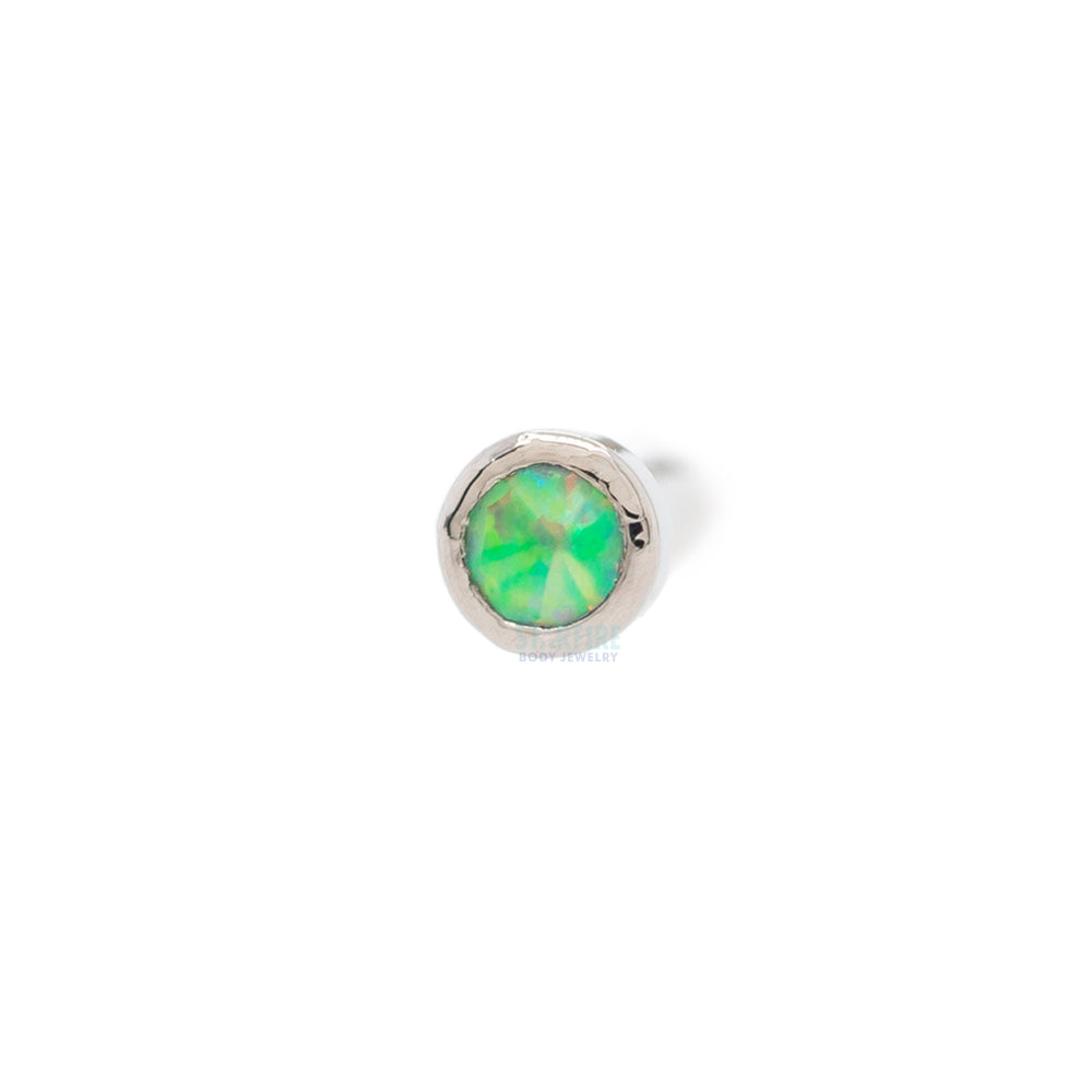 Demi Bezel-set Faceted Opal Nostril Screw