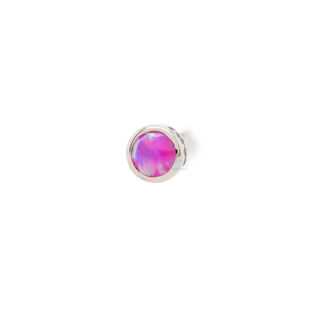 Demi Bezel-set Faceted Opal Nostril Screw