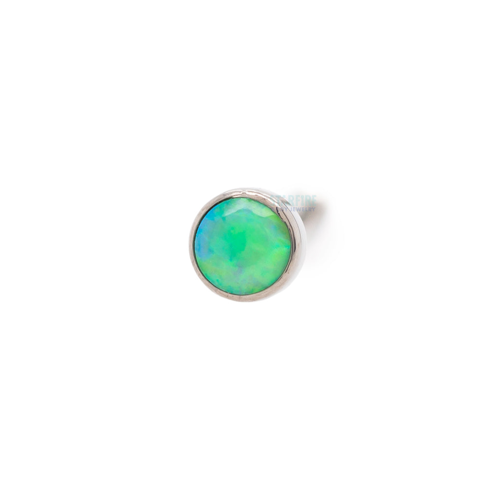 Demi Bezel-set Faceted Opal Nostril Screw