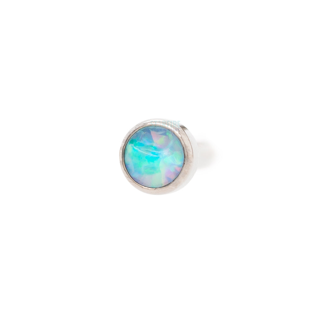 Demi Bezel-set Faceted Opal Nostril Screw