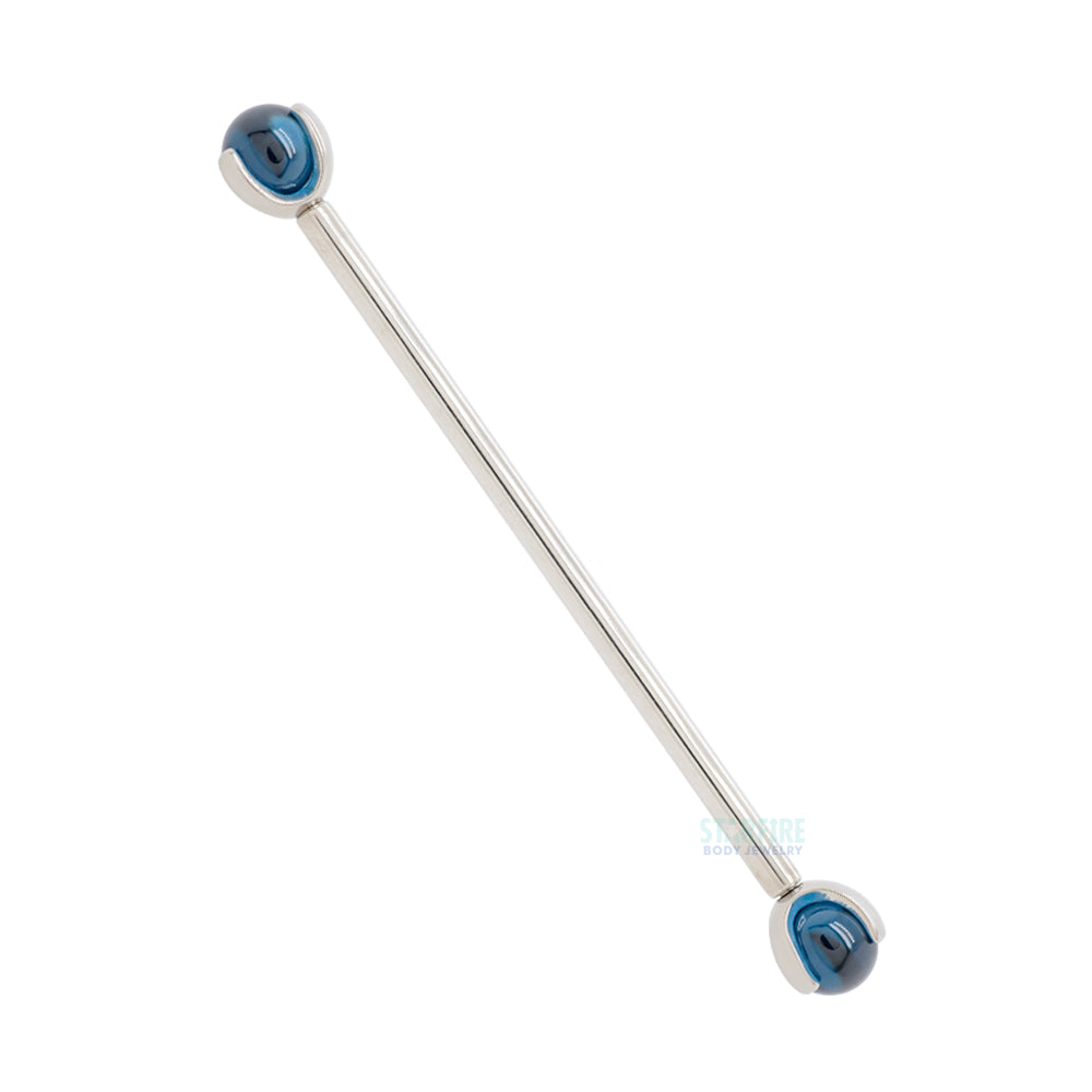 Ceramic Ball in Prong's Industrial Barbell