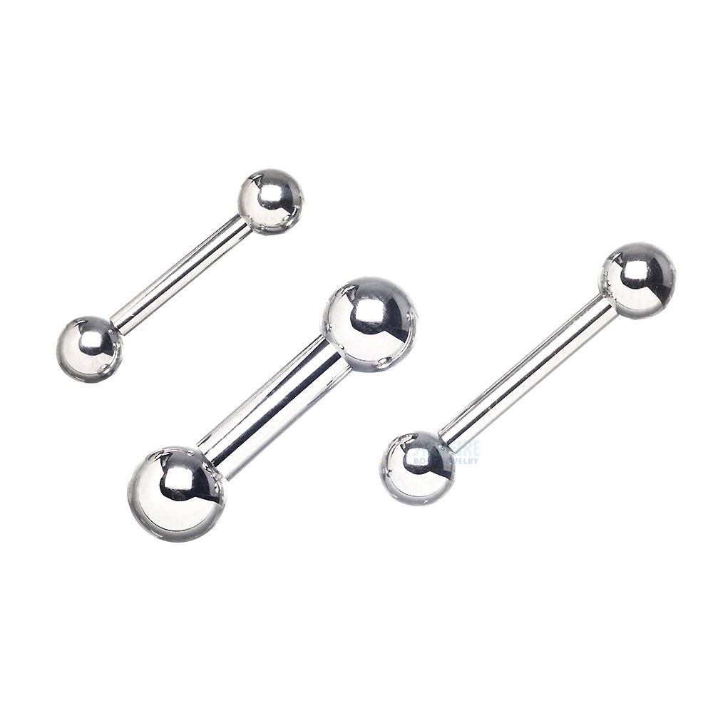 Stainless Steel Straight Barbell - 00 ga.