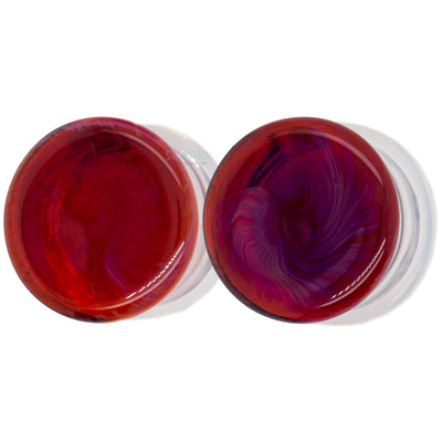 Glass Colorfront Plugs - Amber Purple