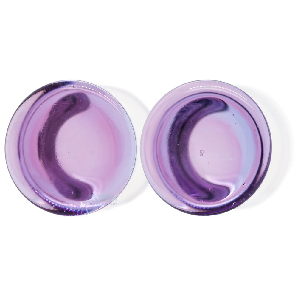 Glass Colorfront Plugs - Amethyst (Premium Color)
