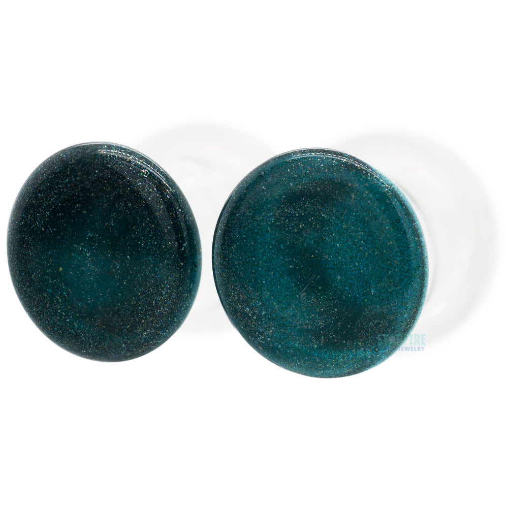 Glass Colorfront Plugs - Indigo Sparkle