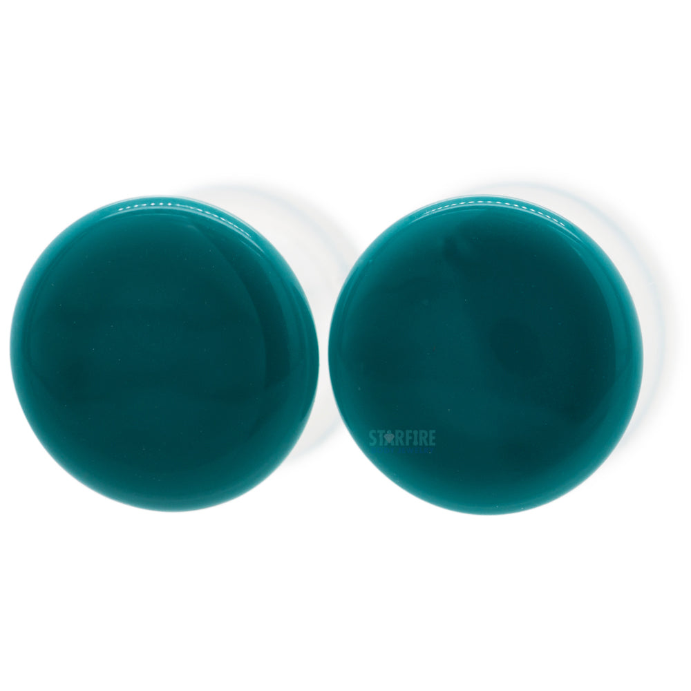 Glass Colorfront Plugs - Light Aqua
