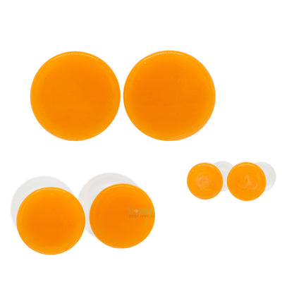 Glass Colorfront Plugs - Pumpkin (Premium Color)