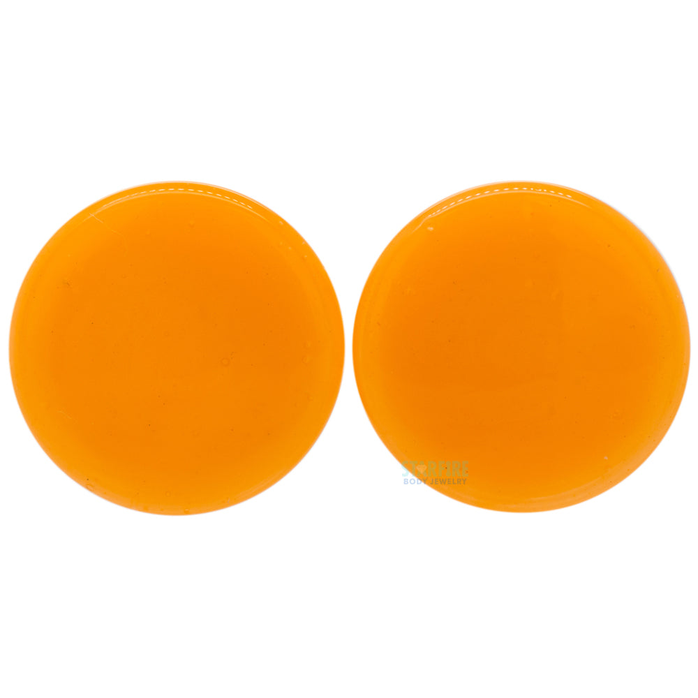Glass Colorfront Plugs - Pumpkin (Premium Color)