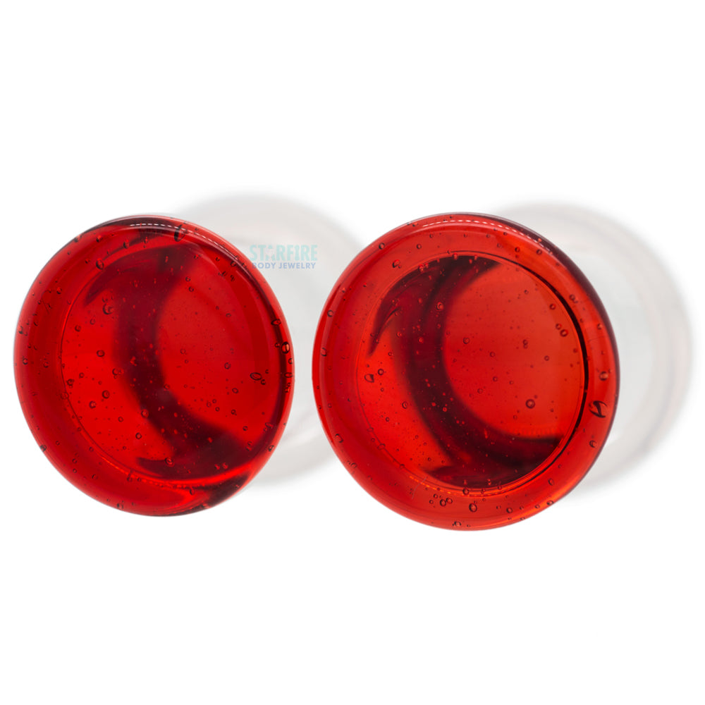 Glass Colorfront Plugs - Ruby