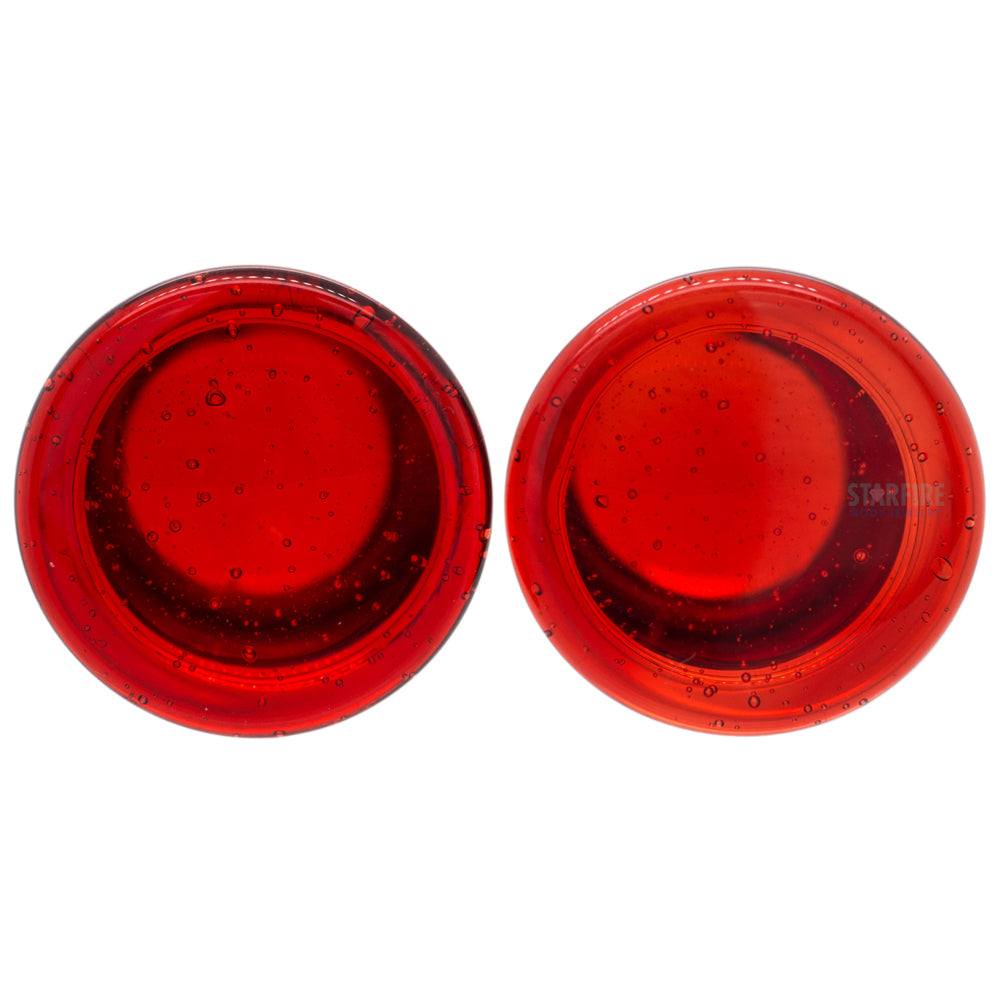 Glass Colorfront Plugs - Ruby