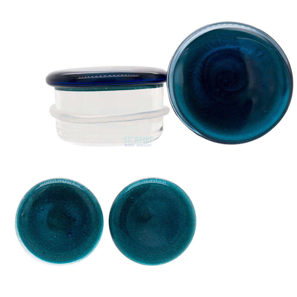 Glass Colorfront Plugs - Sapphire (Premium Color)