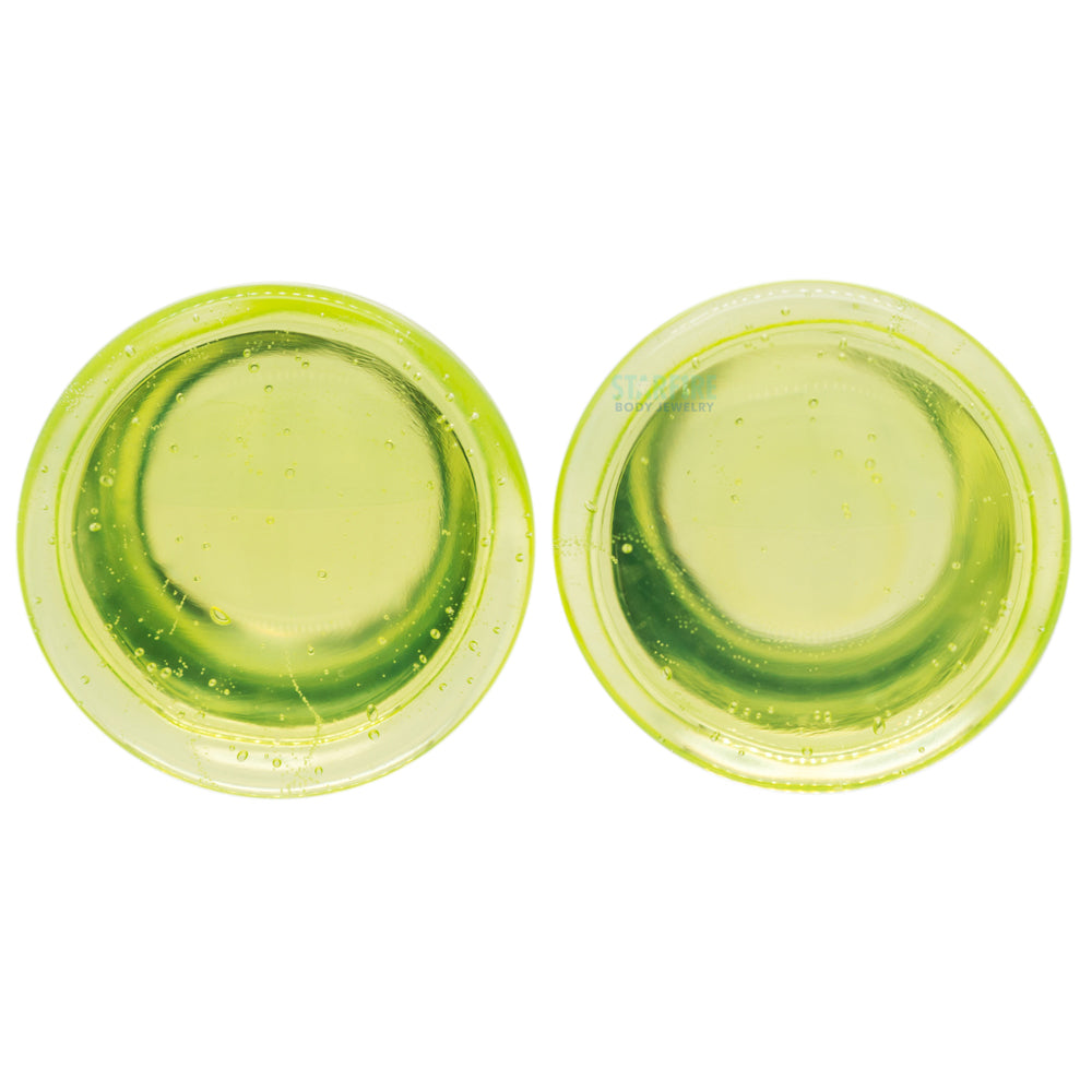 Glass Colorfront Plugs - Slime