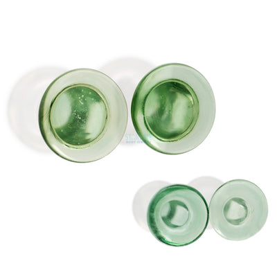 Glass Colorfront Plugs - Translucent Green