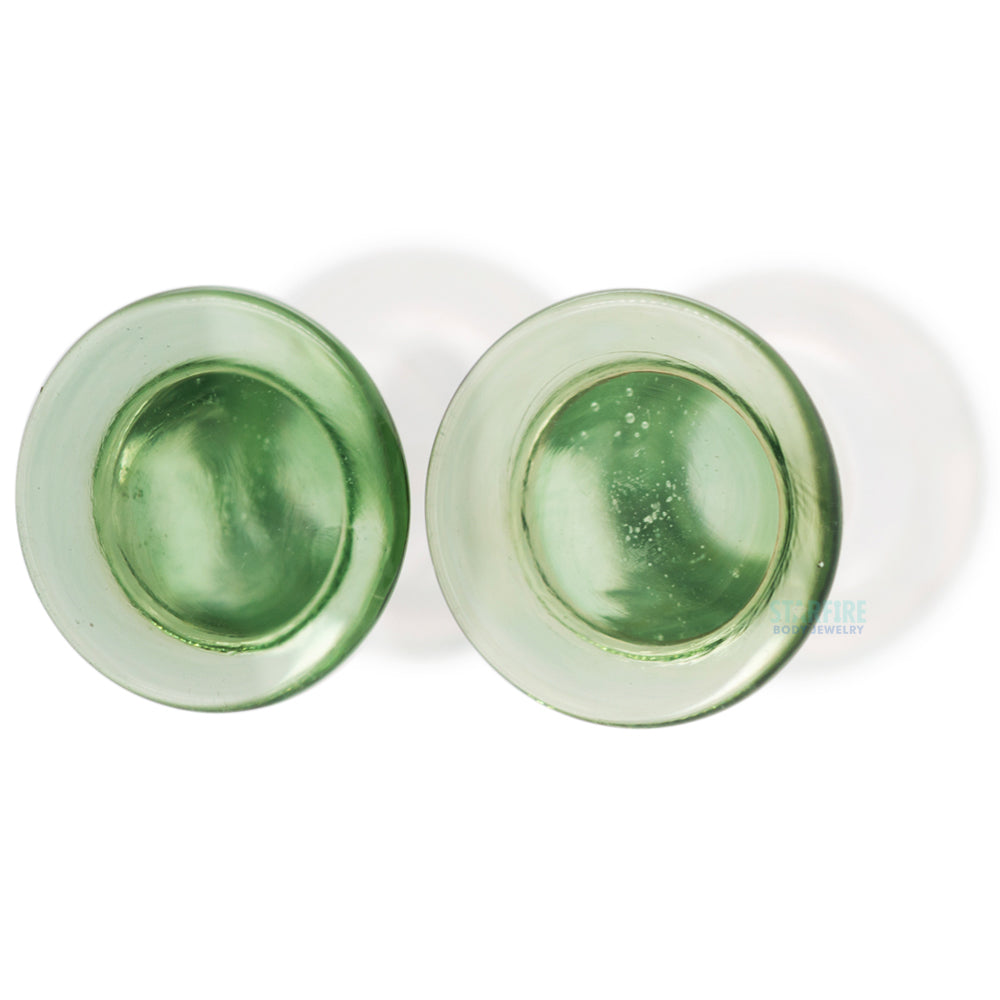 Glass Colorfront Plugs - Translucent Green