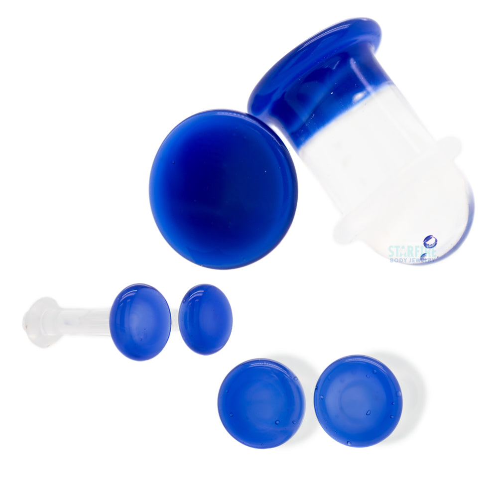 Glass Colorfront Plugs - Blueberry (Premium Color)