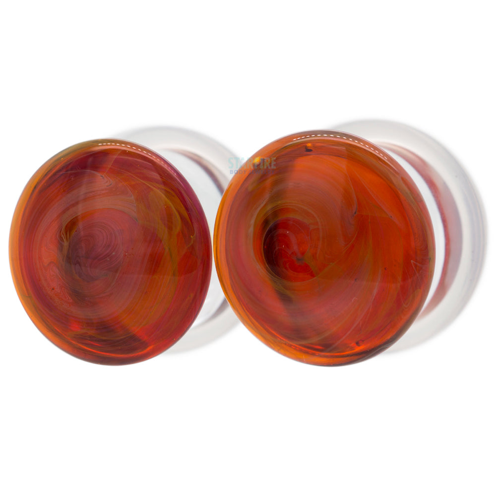 Glass Color Front Plugs - Amber Purple